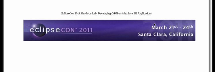 Developing OSGi Java EE Applications with Eclipse